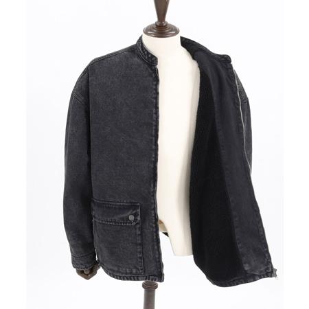 GLIM CLAP ノーカラージャケット ペイズリー柄　ミニマルジャケット GLIM CLAP ノーカラージャケット ペイズリー柄 ミニマルジャケット