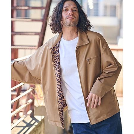 スイングトップジャケット レオパード CAMBIO（カンビオ） 【】裏レオパード柄スイングトップジャケット