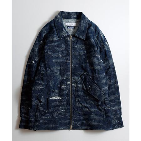 FDMTL（ファンダメンタル） 【】JACQUARD DENIM BLOUSON RINSE デニム