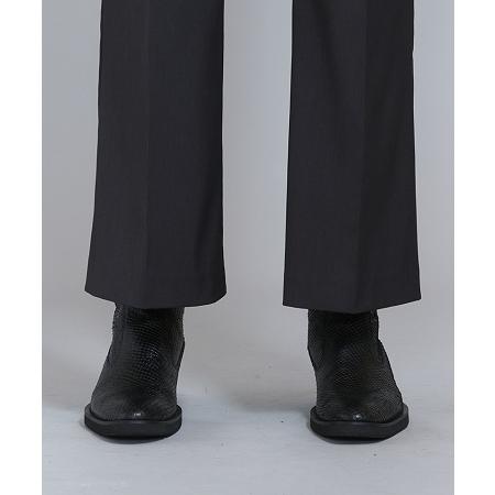 NO ID. ヒールブーツ　ジップデザイン　本革　40 モード　レザーブーツ NO ID. ヒールブーツ ジップデザイン 本革 40 モード レザーブーツ