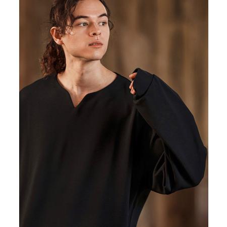 CAMBIO（カンビオ） 【】キーネックサイドスリットカットソー : CAMBIO 