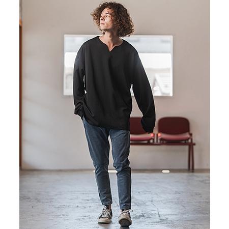 CAMBIO（カンビオ） 【】 キーネックサイドスリットカットソー 