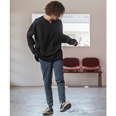 CAMBIO（カンビオ） 【】 キーネックサイドスリットカットソー 