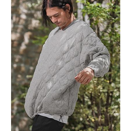 CAMBIO（カンビオ） 【】Wave Quilting Bonding Crew Neck Pullover