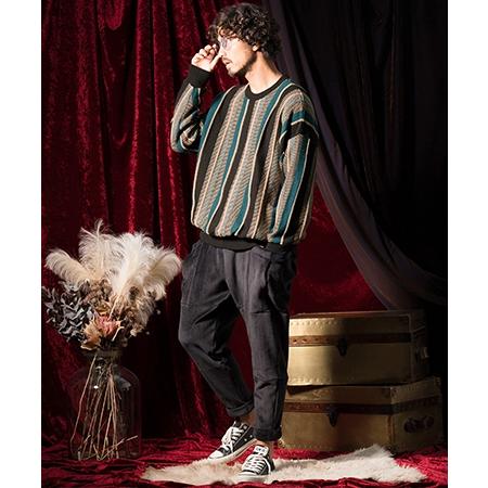 ANGENEHM（アンゲネーム） 【】マルチストライプニットプルオーバー(AN 