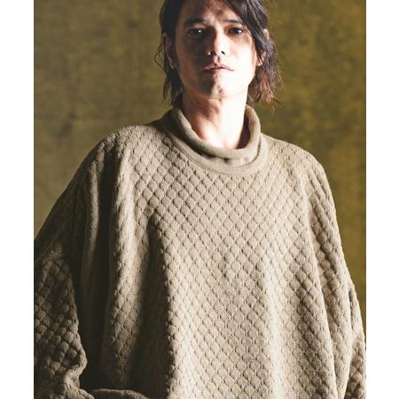 【GLIMCLAP(グリムクラップ)】Oversized loose neck popcorn sweater ルーズネックニット(17-169-gla-ce)