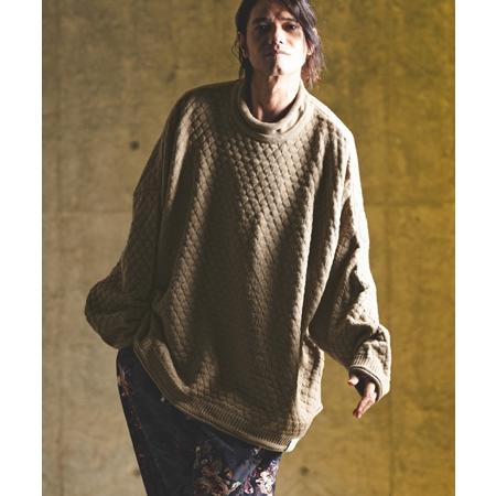 【GLIMCLAP(グリムクラップ)】Oversized loose neck popcorn sweater ルーズネックニット(17-169-gla-ce)