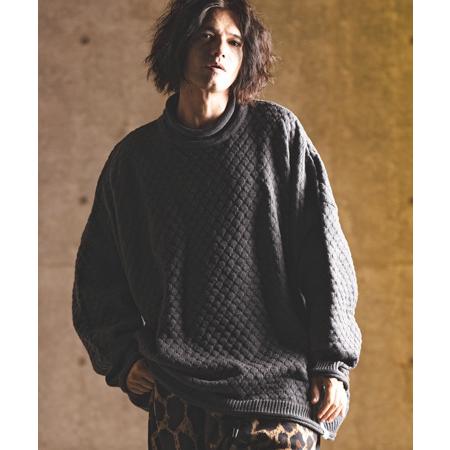 【GLIMCLAP(グリムクラップ)】Oversized loose neck popcorn sweater ルーズネックニット(17-169-gla-ce)