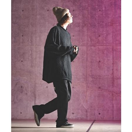 【GLIMCLAP(グリムクラップ)】Oversized loose neck popcorn sweater ルーズネックニット(17-169-gla-ce)
