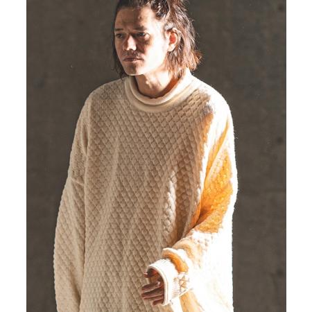 【GLIMCLAP(グリムクラップ)】Oversized loose neck popcorn sweater ルーズネックニット(17-169-gla-ce)