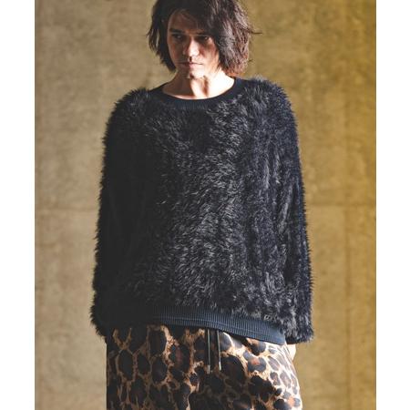 【GLIMCLAP(グリムクラップ)】Feather yarn pullover フェザーニット(17-178-gla-ce)