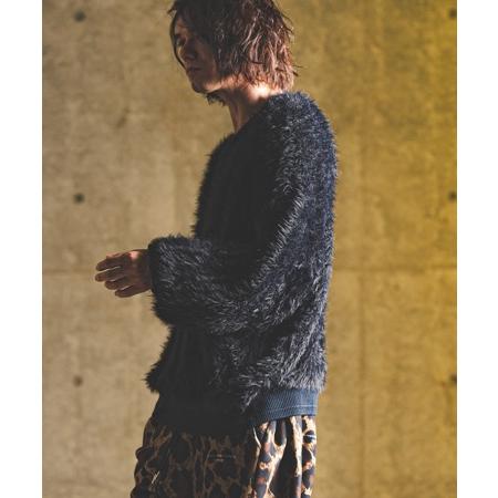 【GLIMCLAP(グリムクラップ)】Feather yarn pullover フェザーニット(17-178-gla-ce)