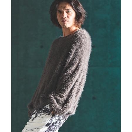 【GLIMCLAP(グリムクラップ)】Feather yarn pullover フェザーニット(17-178-gla-ce)