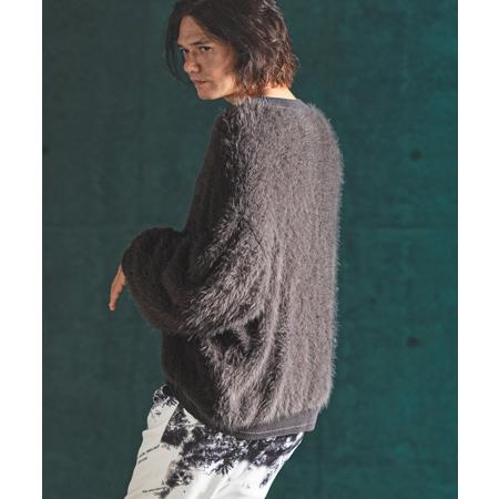 【GLIMCLAP(グリムクラップ)】Feather yarn pullover フェザーニット(17-178-gla-ce)