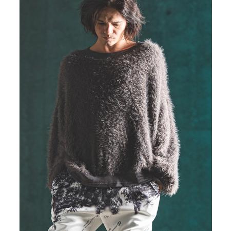 【GLIMCLAP(グリムクラップ)】Feather yarn pullover フェザーニット(17-178-gla-ce)