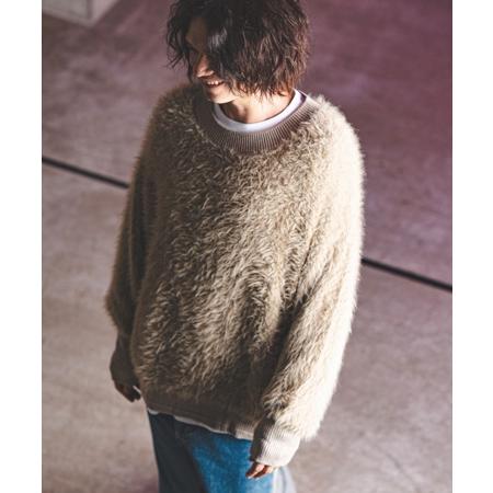 【GLIMCLAP(グリムクラップ)】Feather yarn pullover フェザーニット(17-178-gla-ce)