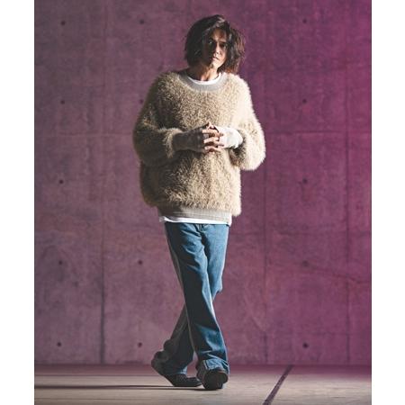 【GLIMCLAP(グリムクラップ)】Feather yarn pullover フェザーニット(17-178-gla-ce)