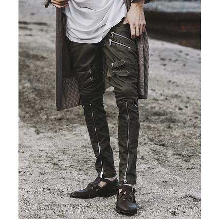 【NO ID.(ノーアイディー)】ボンテージZIPスキニーPT パンツ(450006-936P) 5cm NO ID