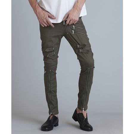 【NO ID.(ノーアイディー)】ボンテージZIPスキニーPT パンツ(450006-936P) 5cm NO ID