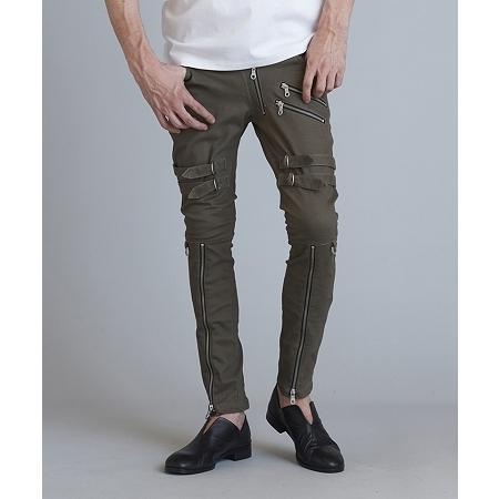 【NO ID.(ノーアイディー)】ボンテージZIPスキニーPT パンツ(450006-936P) 5cm NO ID