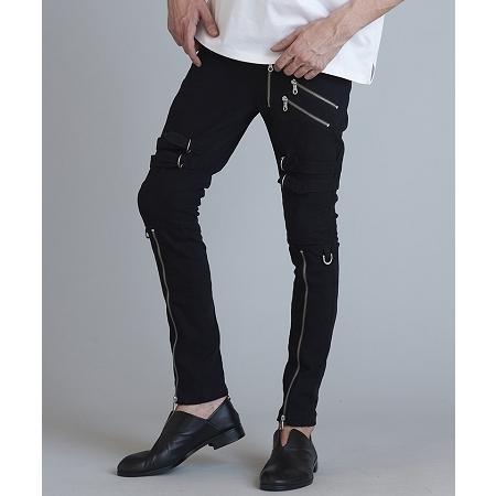 【NO ID.(ノーアイディー)】ボンテージZIPスキニーPT パンツ(450006-936P) 5cm NO ID