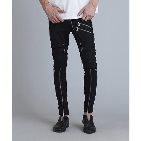 【NO ID.(ノーアイディー)】ボンテージZIPスキニーPT パンツ(450006-936P) 5cm NO ID