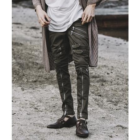 【NO ID.(ノーアイディー)】ボンテージZIPスキニーPT パンツ(450006-936P) 5cm NO ID