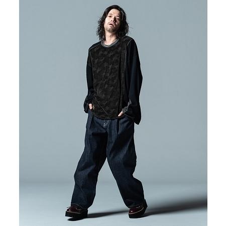 glamb(グラム)】4 Pocket Baggy Denim 4ポケットワイドデニム パンツ