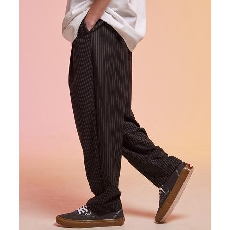 【rehacer(レアセル)】 Drape Gathered Stripe Pants イージーパンツ(01220500005)｜cambio｜06