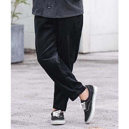 CAMBIO ワイドテーパードコーデュロイパンツL ブラック新品