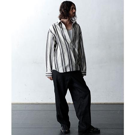 【EGOTRIPPING】WORK STRIPEトラウザーズ EGO TRIPPING（エゴトリッピング） 【】LINEN WORKTROUSERS トラウザー