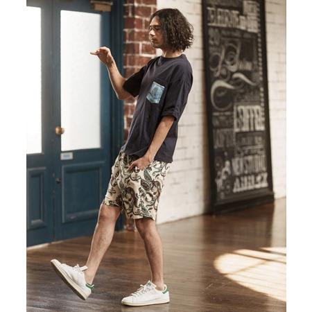 CAMBIO(カンビオ)】ペイズリー総柄サルエルショートパンツ