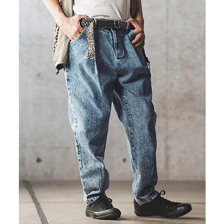 【GLIMCLAP(グリムクラップ)】バルーンデニムパンツ 楽天市場】【GLIMCLAP(グリムクラップ)】 Chemical wash denim