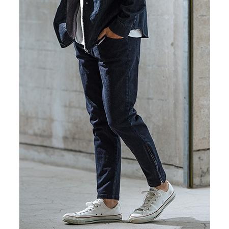 wjk reluxe 【wjk reluxe】stretch slub denim hem zip pants デニム