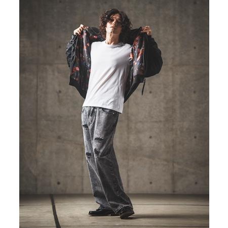 【GLIMCLAP(グリムクラップ)】Chemical processing denim wide straight pants デニムパンツ(17-134-gla-ce) | GLIMCLAP | 12
