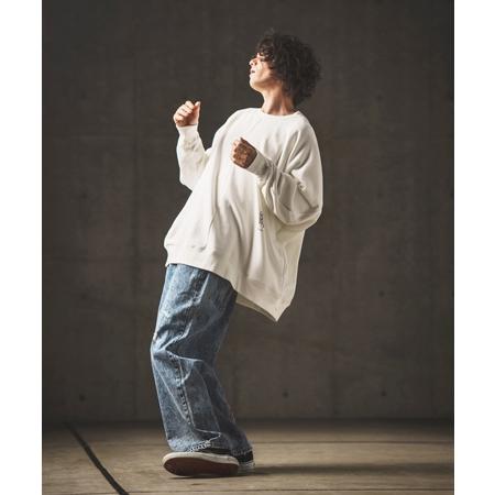 【GLIMCLAP(グリムクラップ)】Chemical processing denim wide straight pants デニムパンツ(17-134-gla-ce) | GLIMCLAP | 17