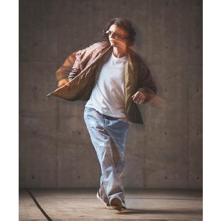 【GLIMCLAP(グリムクラップ)】Chemical processing denim wide straight pants デニムパンツ(17-134-gla-ce) | GLIMCLAP | 21