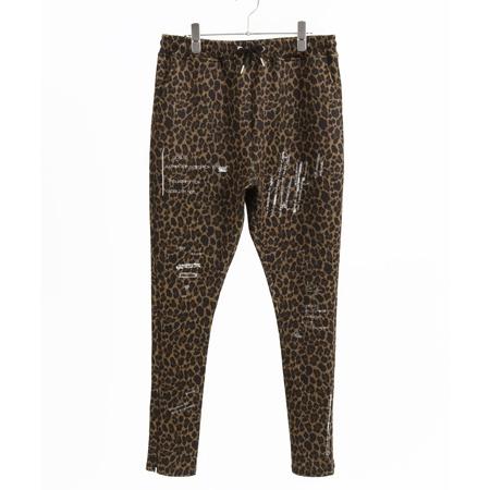 パンツ glimclap leopard pattern pants jersey GLIMCLAP 【GLIMCLAP(グリムクラップ)】 Tight fit track pants