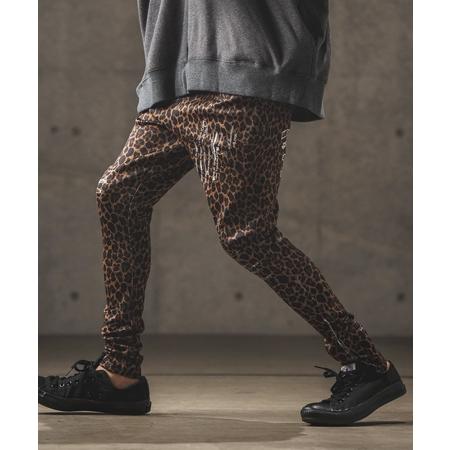 パンツ glimclap leopard pattern pants jersey GLIMCLAP 【GLIMCLAP(グリムクラップ)】 Tight fit track pants