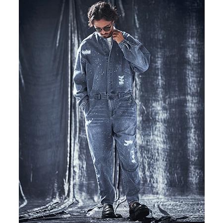 ANGENEHM（アンゲネーム） 【】Used processing denim all-in-one