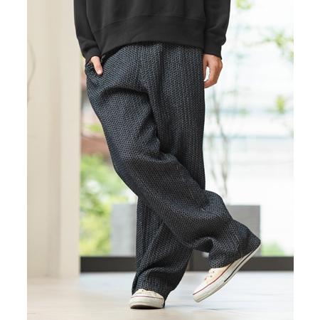 【CAMBIO(カンビオ)】Accordion Jacquard Denim Wide Straight Pants ワイドストレートパンツ(A35324cmb)の画像
