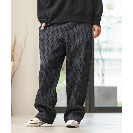 【CAMBIO(カンビオ)】Accordion Jacquard Denim Wide Straight Pants ワイドストレートパンツ(A35324cmb)の画像
