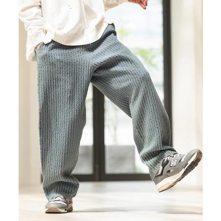 【CAMBIO(カンビオ)】Accordion Jacquard Denim Wide Straight Pants ワイドストレートパンツ(A35324cmb)の画像
