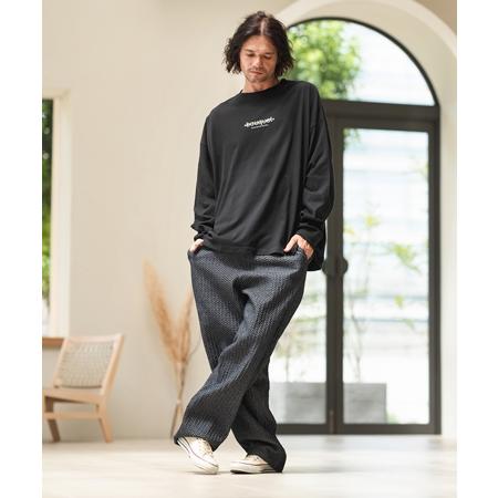 【CAMBIO(カンビオ)】Accordion Jacquard Denim Wide Straight Pants ワイドストレートパンツ(A35324cmb)の画像