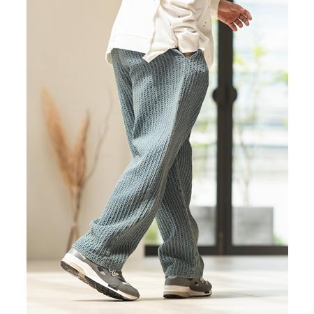 【CAMBIO(カンビオ)】Accordion Jacquard Denim Wide Straight Pants ワイドストレートパンツ(A35324cmb)の画像