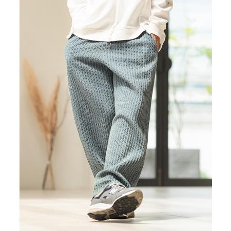 【CAMBIO(カンビオ)】Accordion Jacquard Denim Wide Straight Pants ワイドストレートパンツ(A35324cmb)の画像