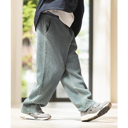 【CAMBIO(カンビオ)】Accordion Jacquard Denim Wide Straight Pants ワイドストレートパンツ(A35324cmb)の画像
