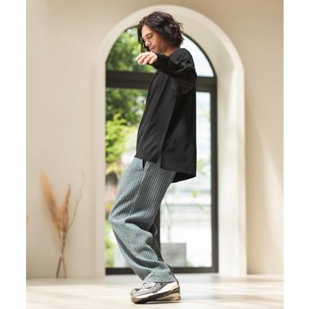 【CAMBIO(カンビオ)】Accordion Jacquard Denim Wide Straight Pants ワイドストレートパンツ(A35324cmb)の画像