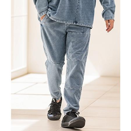 CAMBIO（カンビオ） 【】インディゴ裏毛切り替えスウェットパンツ(BP