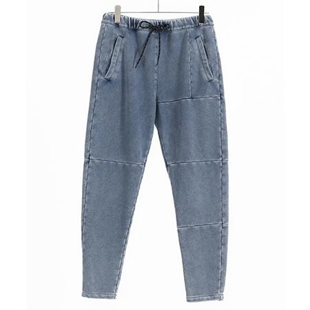 CAMBIO（カンビオ） 【】インディゴ裏毛切り替えスウェットパンツ(BP